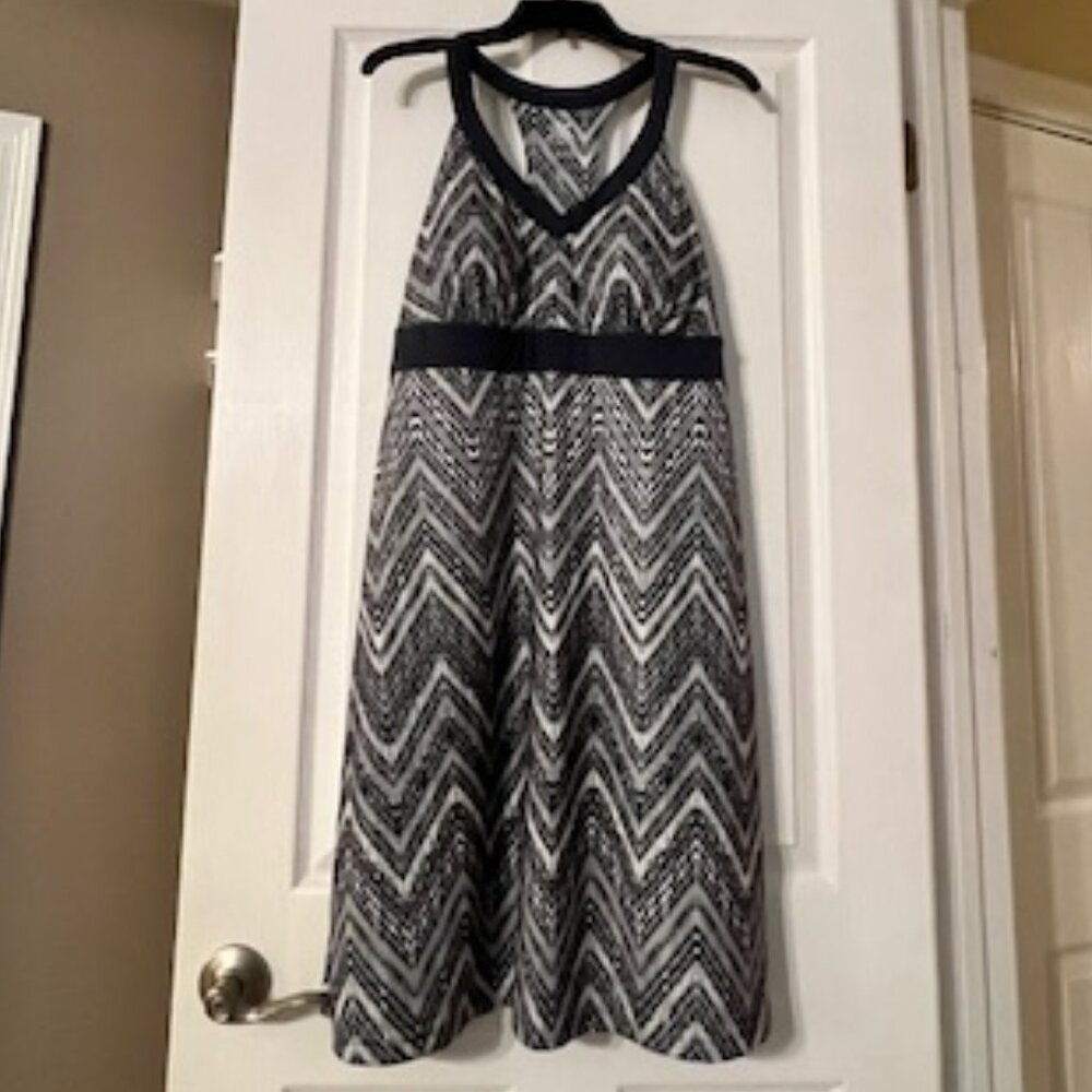 Women’s Voyage Dress Gray/White Racerback with Removable Cups - ZeroXposur Brand